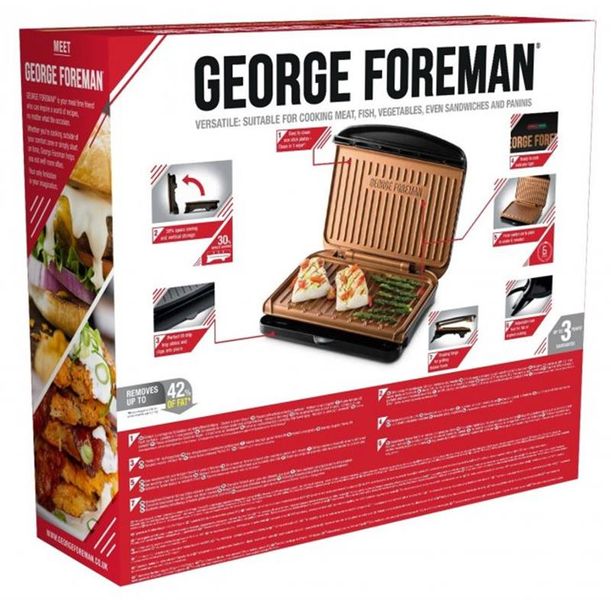 Електрогриль Russell Hobbs 25811-56 George Foreman Fit Grill Copper Medium 25811-56 фото