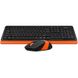 Комплект (клавіатура, мишка) бездротовий A4Tech Fstyler FG1010 Orange USB 288644 фото 3